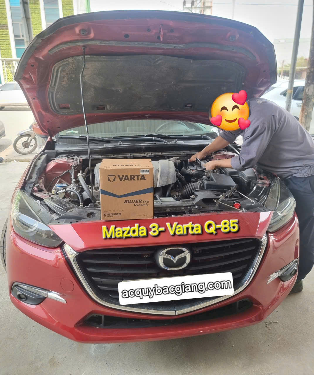 Thay Ắc Quy Varta Q85 cho xe Mazda 3 tại T&V Hà Nội