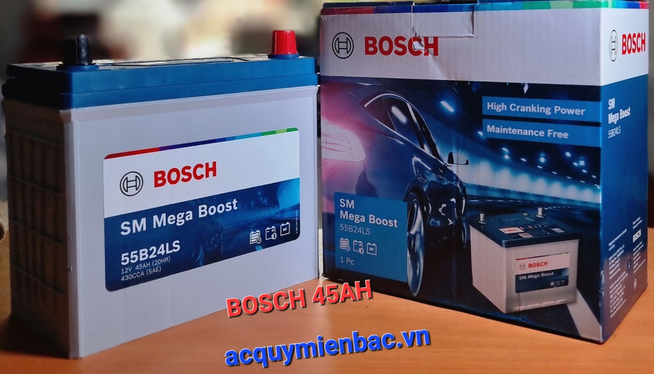 Ắc quy Bosch 55B24LS 12V-45Ah