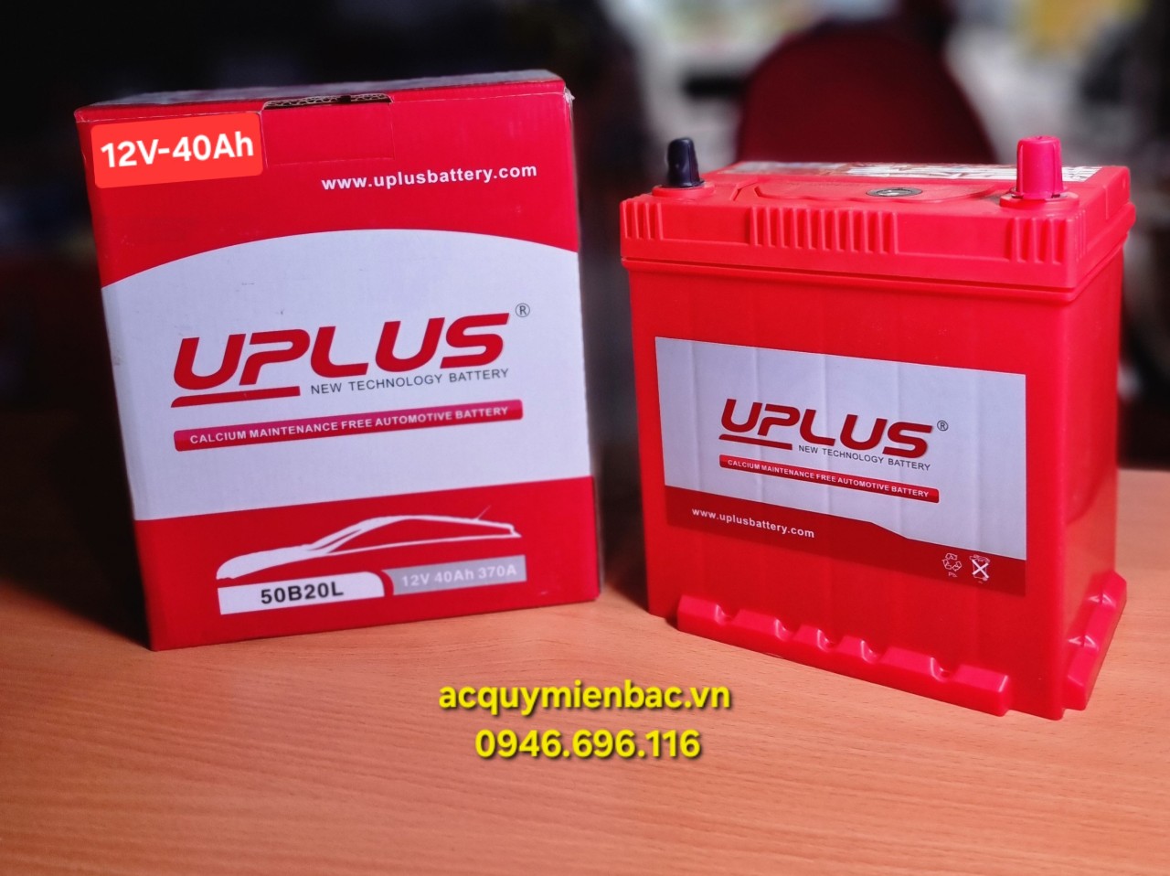 Ắc quy Uplus 50B20L (12V-40Ah)