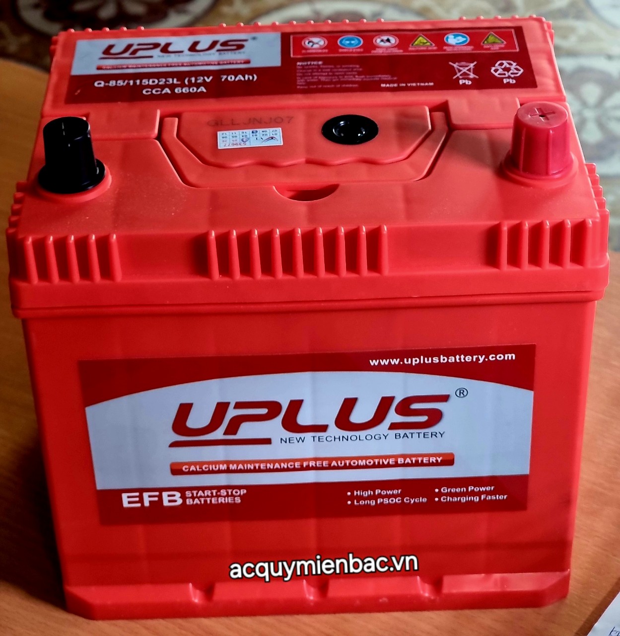 Ắc quy Uplus Q-85/115D23L (12V-70Ah)